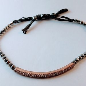 Stella & Dot Rose Gold & Rhinestone Bracelet